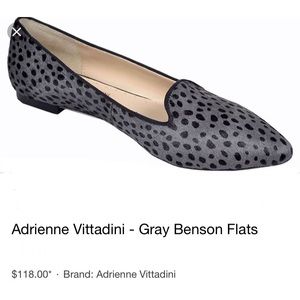 NWOT Adrienne Vittadini Grey Benson flats